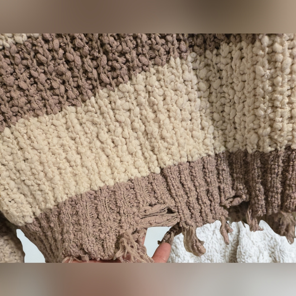 Cozy Striped V-Neck Sweater - Picture 3 of 4